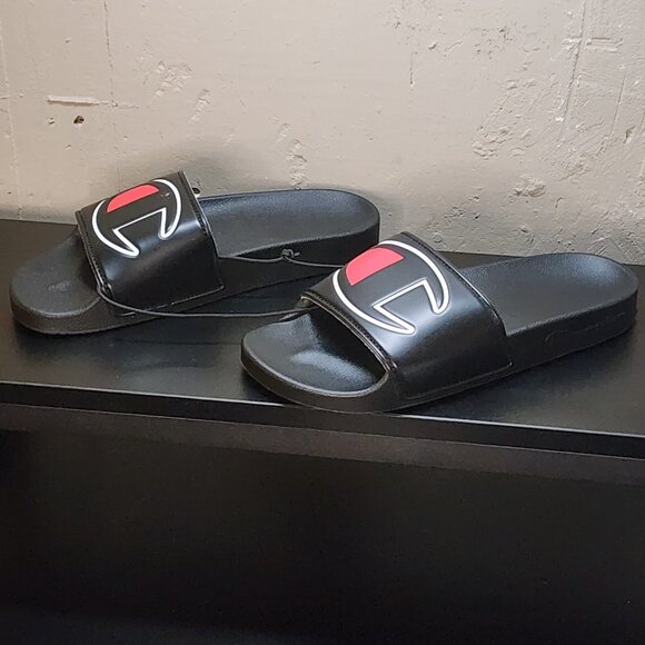 Champion Black Flat Lightweight Slides Sandals - Picture 4 of 9